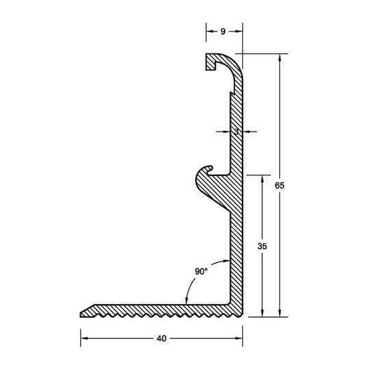 Waterstop Streamline 135° Corner (2/3 Leg)