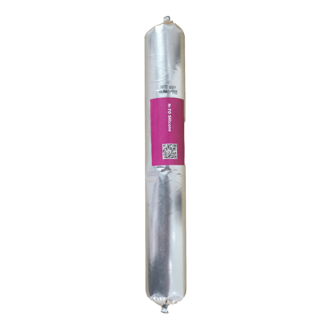 Silver 300ml silicone sealant tube with purple label, ideal for waterproof bathroom and kitchen sealing.