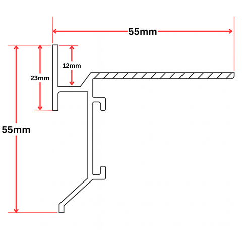 Anodized Aluminum Balcony Drip Angle (12mm)
