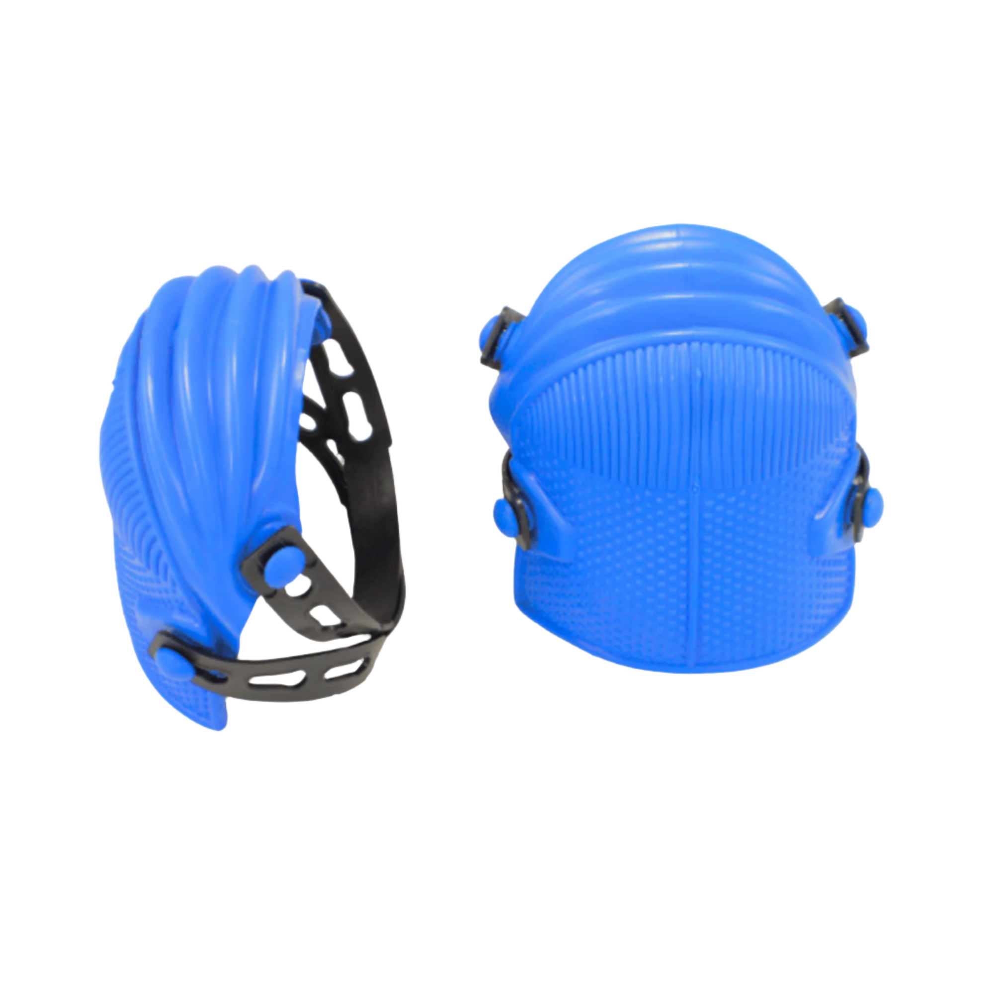 Blue BAT knee pads with heavy-duty shell, gel padding & adjustable straps protect knees during tiling, flooring & construc...