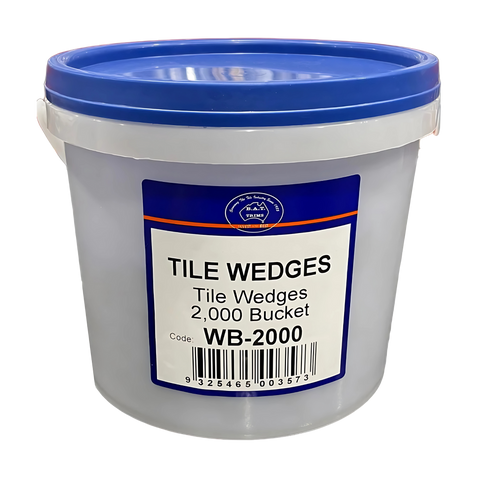 BAT Tile Wedges 2000 bucket: tapered plastic for precise tile spacing, levelling & alignment in floor/wall adhesives & grout