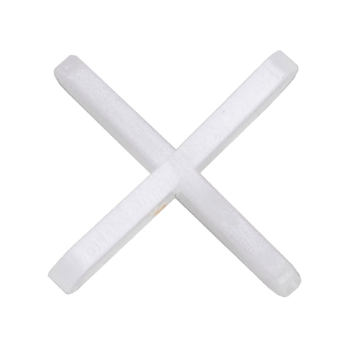 BAT Trims white polypropylene tile crosses for precise 1.5-3mm grout spacing in wall tile adhesive installs
