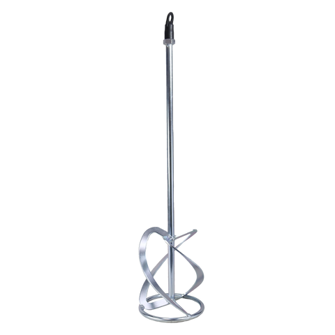 B.A.T Trims 140mm triple spiral mixing paddle, 590mm shaft M14 thread for lump-free tile adhesive, mortar prep