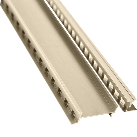 Lauxes Slimline Tile Insert Shower Pack 26 - Brushed Nickel