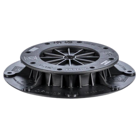 Buzon DPH-02 screwjack pedestal, 25-36mm adjustable black polypropylene for raised paving over waterproof membranes on roo...