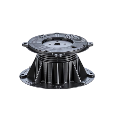 Buzon DPH-4 adjustable pedestal (77-108mm) with slope corrector for level raised floors on uneven surfaces.