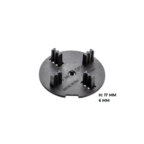 Buzon 6mm Spacer Tabs clip onto pedestal heads for precise paver alignment, drainage and ventilation on decks.