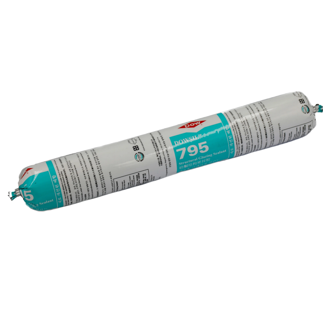 Dowsil 795 black silicone sealant sausage pack for structural glazing, façade joint sealing & weatherproofing.