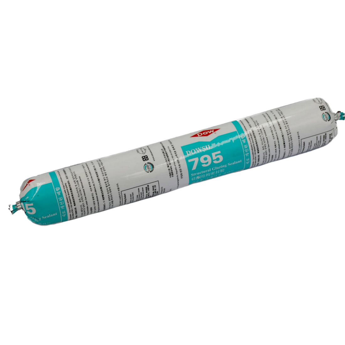 Dowsil 795 black silicone sealant sausage pack for structural glazing, façade joint sealing & weatherproofing.
