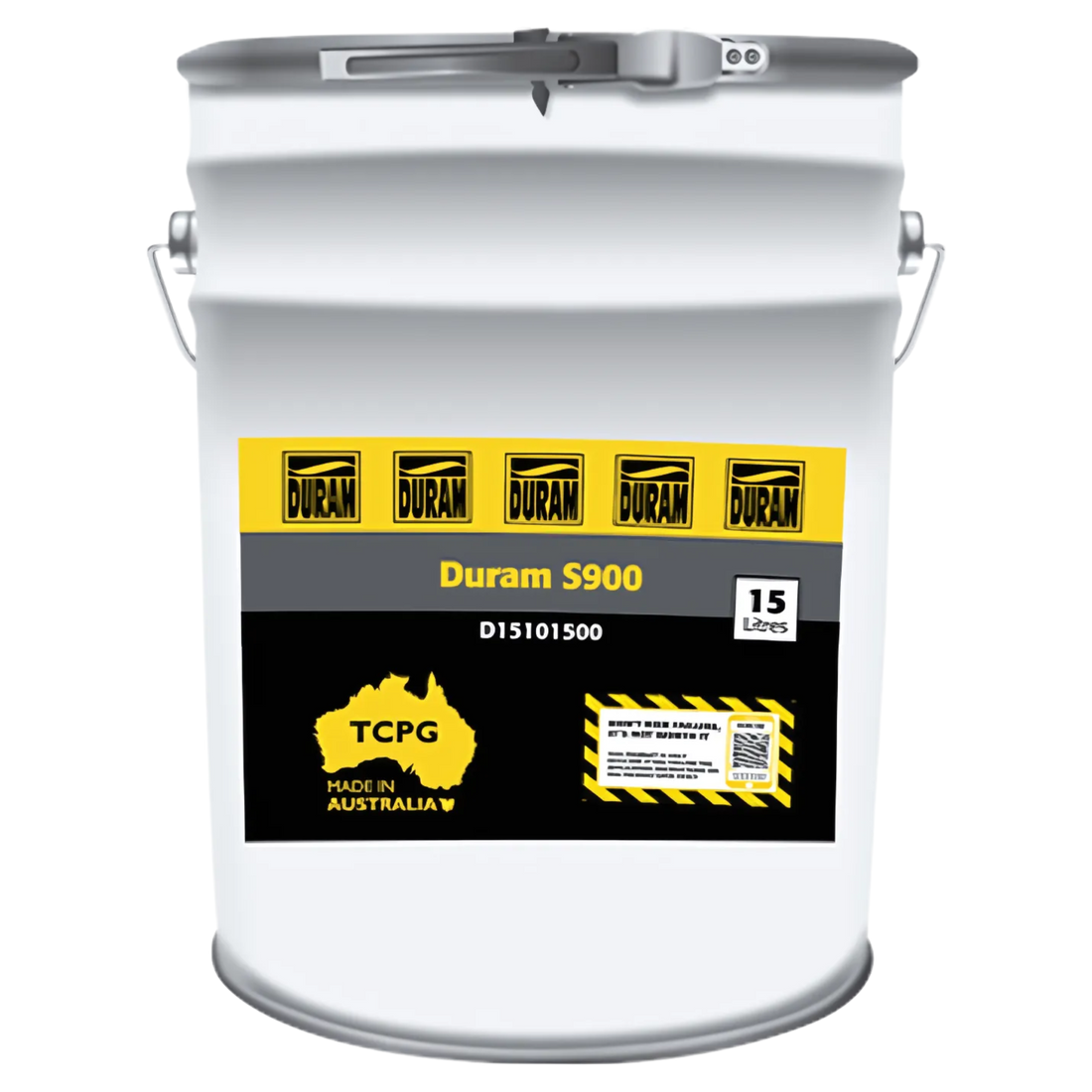 Duram S900 15L pail: clear siloxane sealer penetrates porous masonry, forms sub-surface waterproof barrier, reduces efflor...