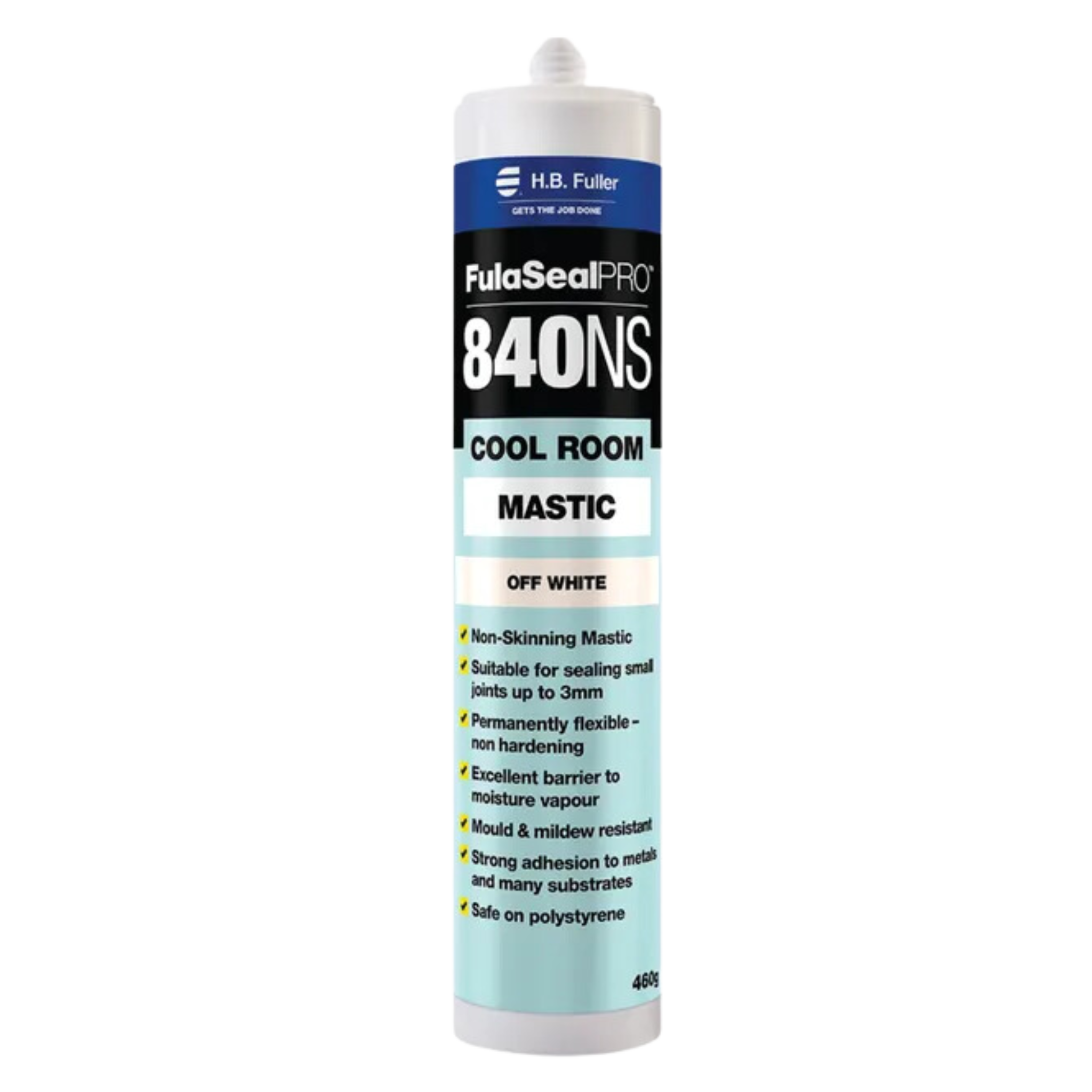 H.B. Fuller FulasealPro 840NS non-skinning butyl sealant cartridge for coolroom panel joint sealing, permanent moisture ba...