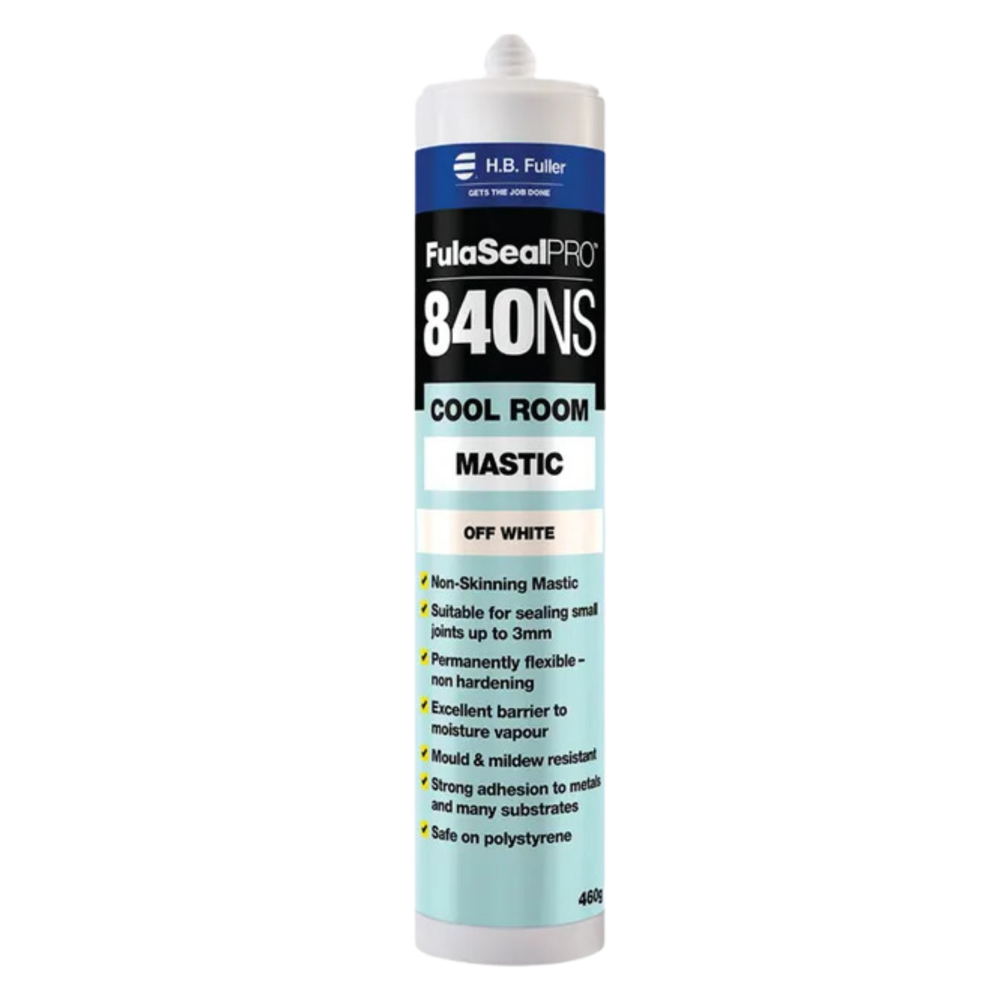 H.B. Fuller FulasealPro 840NS non-skinning butyl sealant cartridge for coolroom panel joint sealing, permanent moisture ba...