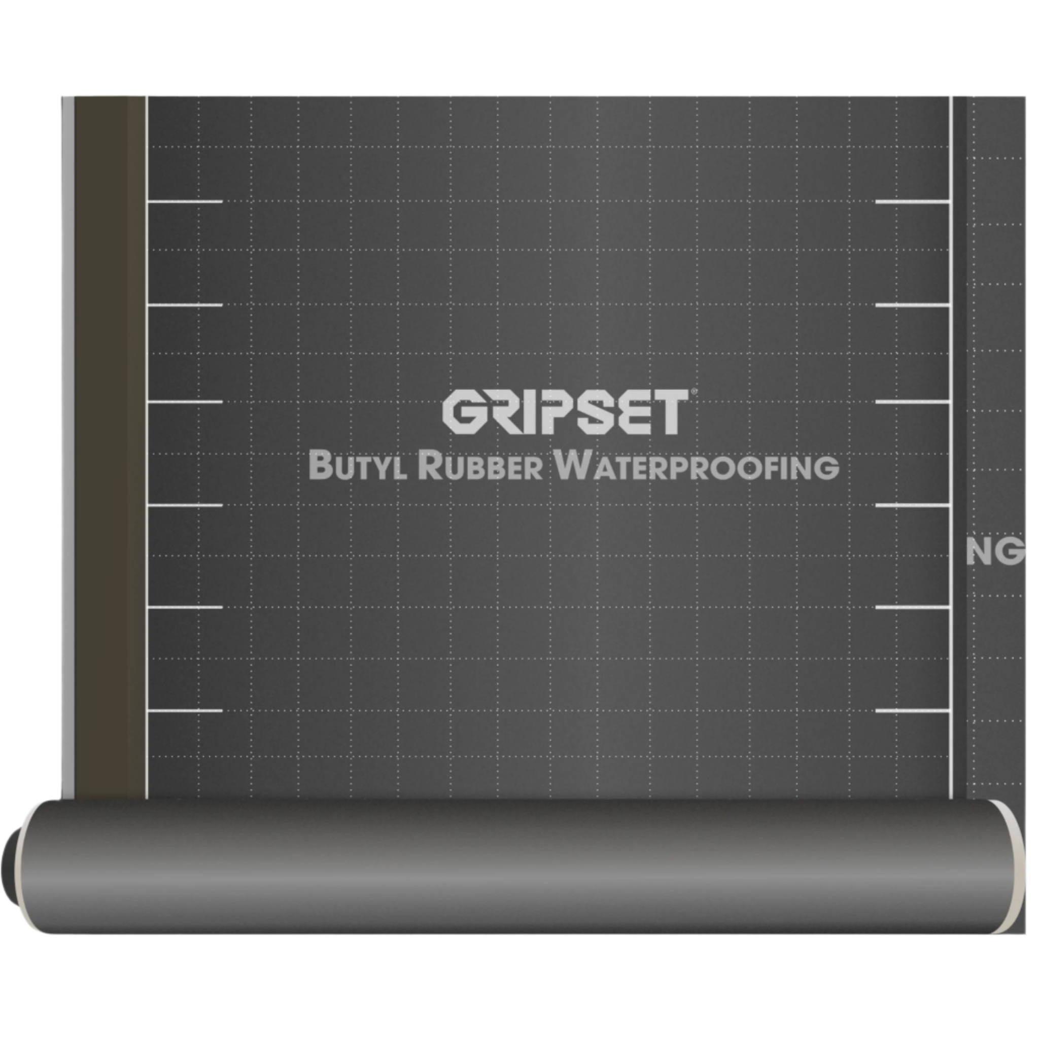 Gripset BRW-HD self-adhesive butyl rubber waterproofing membrane roll for basements, retaining walls; puncture-resistant s...