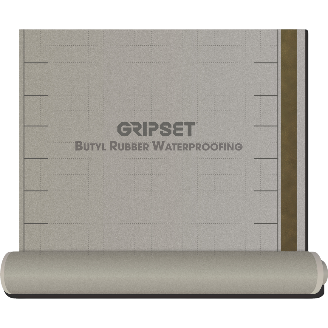 Gripset BRW PFN self-adhesive butyl rubber waterproofing membrane roll, 1mm sheet for wet floors, anti-fracture & vapour b...