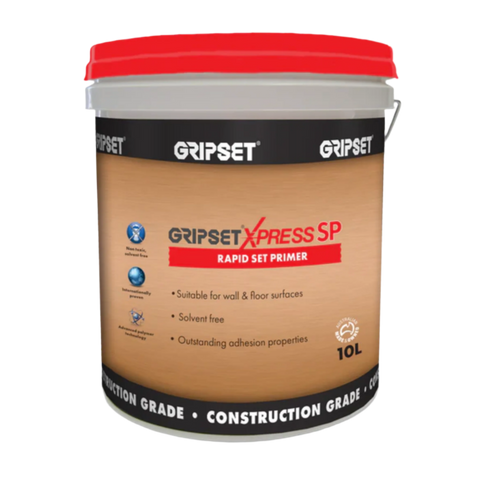 Gripset Xpress SP 10L rapid primer pail primes non-porous surfaces for secure waterproofing membrane adhesion.