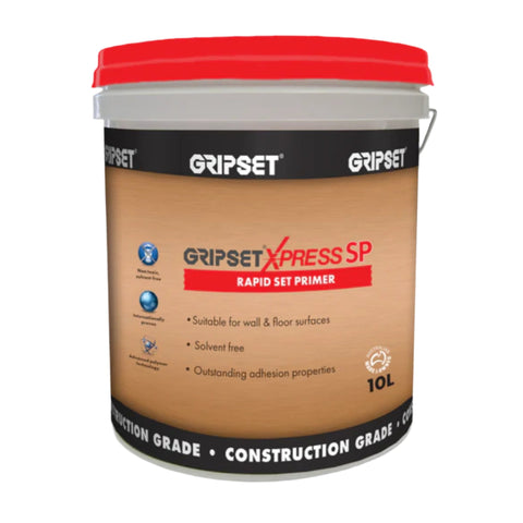 Gripset Xpress SP 10L rapid primer pail primes non-porous surfaces for secure waterproofing membrane adhesion.