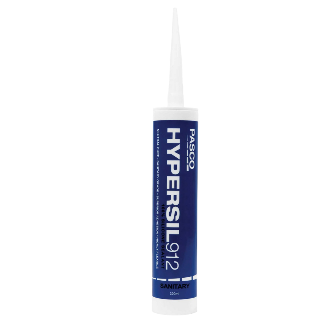 Pasco Hypersil 912 300ml neutral cure silicone sealant for mould-resistant waterproof joint sealing in showers & kitchens.
