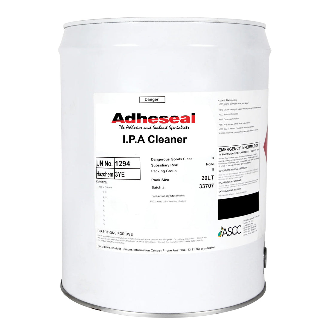 Adheseal IPA Cleaner - Solvents