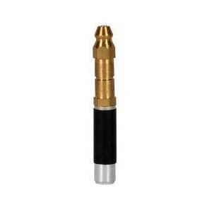 Brass injection packer with grease nipple & non-return valve for high-pressure epoxy/PU crack injection, prevents backflow.
