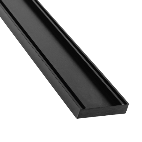 Lauxes Grates Slimline Tile Insert 21 Midnight anodised aluminium linear drain