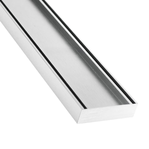 Lauxes Grates Slimline Tile Insert 26 Brushed Nickel anodised aluminium linear drain