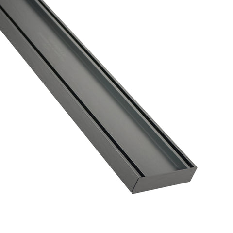 Lauxes Grates Slimline Tile Insert 26 Linear Drain Kit – Gunmetal