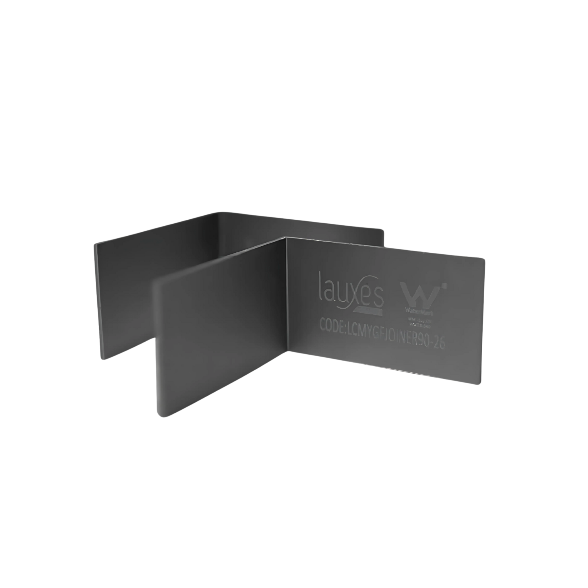 Lauxes anodised aluminium 90° Waste Corner Joiner Pair for rustproof, seamless grate turns in waterproof drainage installs