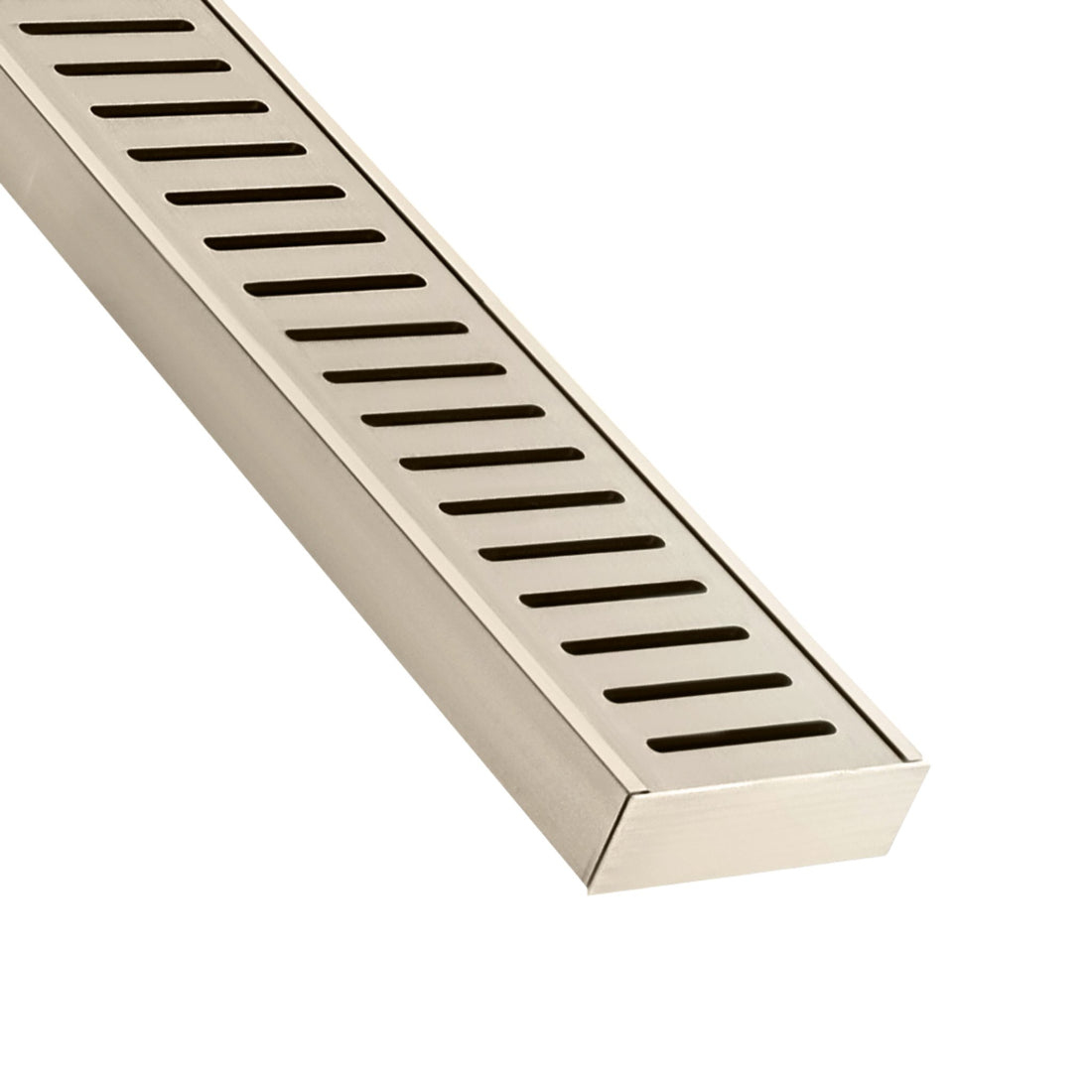 Lauxes Grates Standard Floor Grate 70 x 23mm in Brushed Nickel
