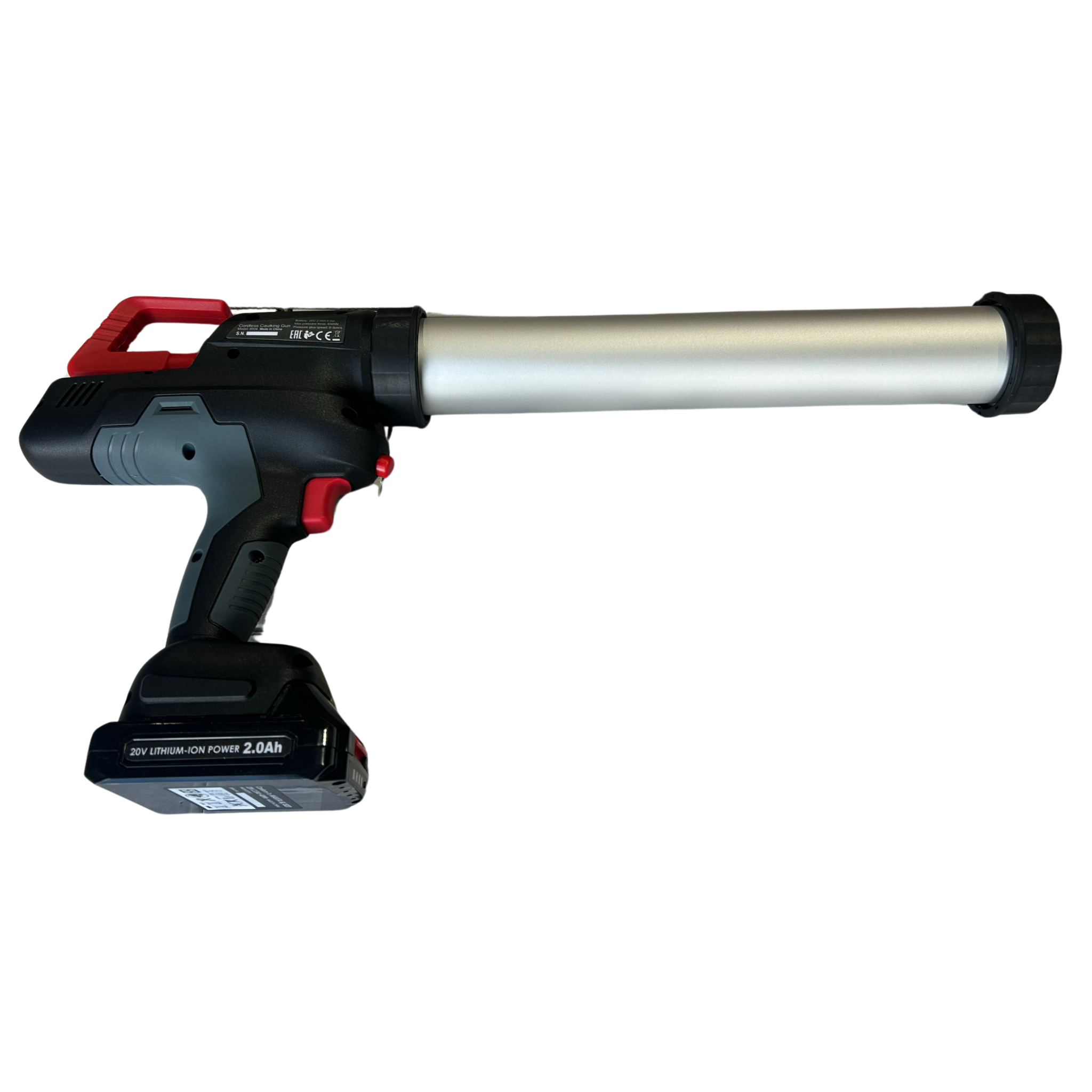 Adheseal M8504 cordless sausage caulking gun with 20V battery for dispensing polyurethane sealant, sealing joints on roofs...