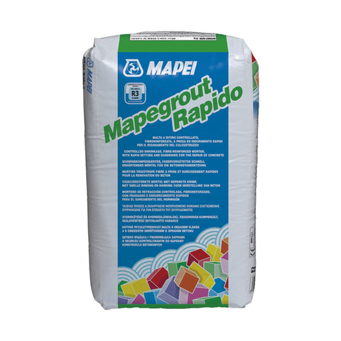 Mapei Mapegrout Rapid 25kg bag - fast-setting, shrinkage-compensated grout for concrete structural repairs