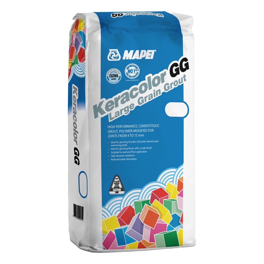 MAPEI Keracolor GG Large Grain 5kg grout bag - high-performance cementitious color grout for 4-15mm tile joints