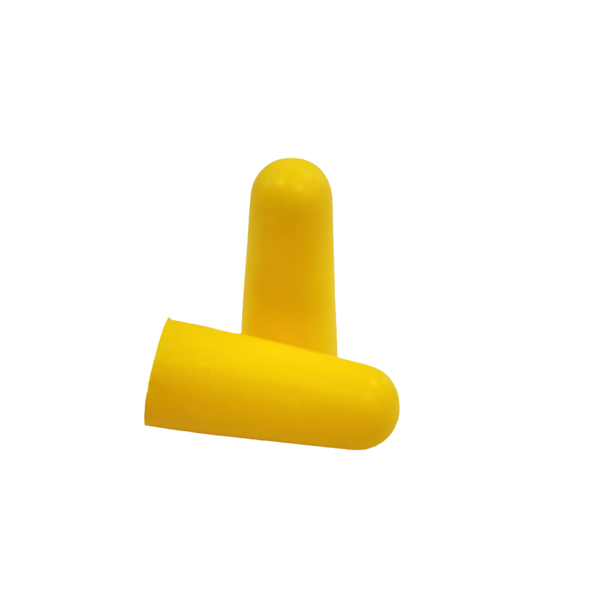Yellow tapered MaxiPlug Uncorded Earplugs Class 5, 26dB SLC80 foam for construction hearing protection.