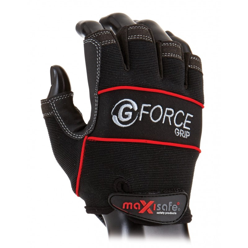 G-Force 'Grip' Fingerless Mechanics Gloves