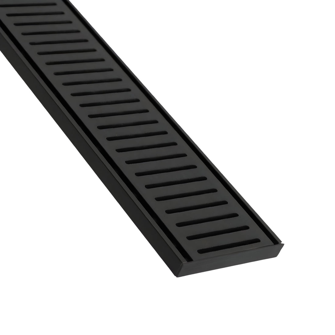 Lauxes Grates NXT 14 linear drain in Midnight anodised aluminium