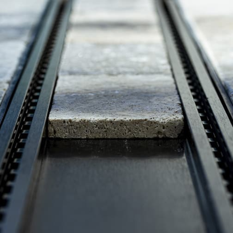 Lauxes Grates 128 Stormwater Tile Insert in Midnight, profile view