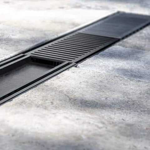 Lauxes Grates 128 Stormwater Tile Insert in Midnight, detail view