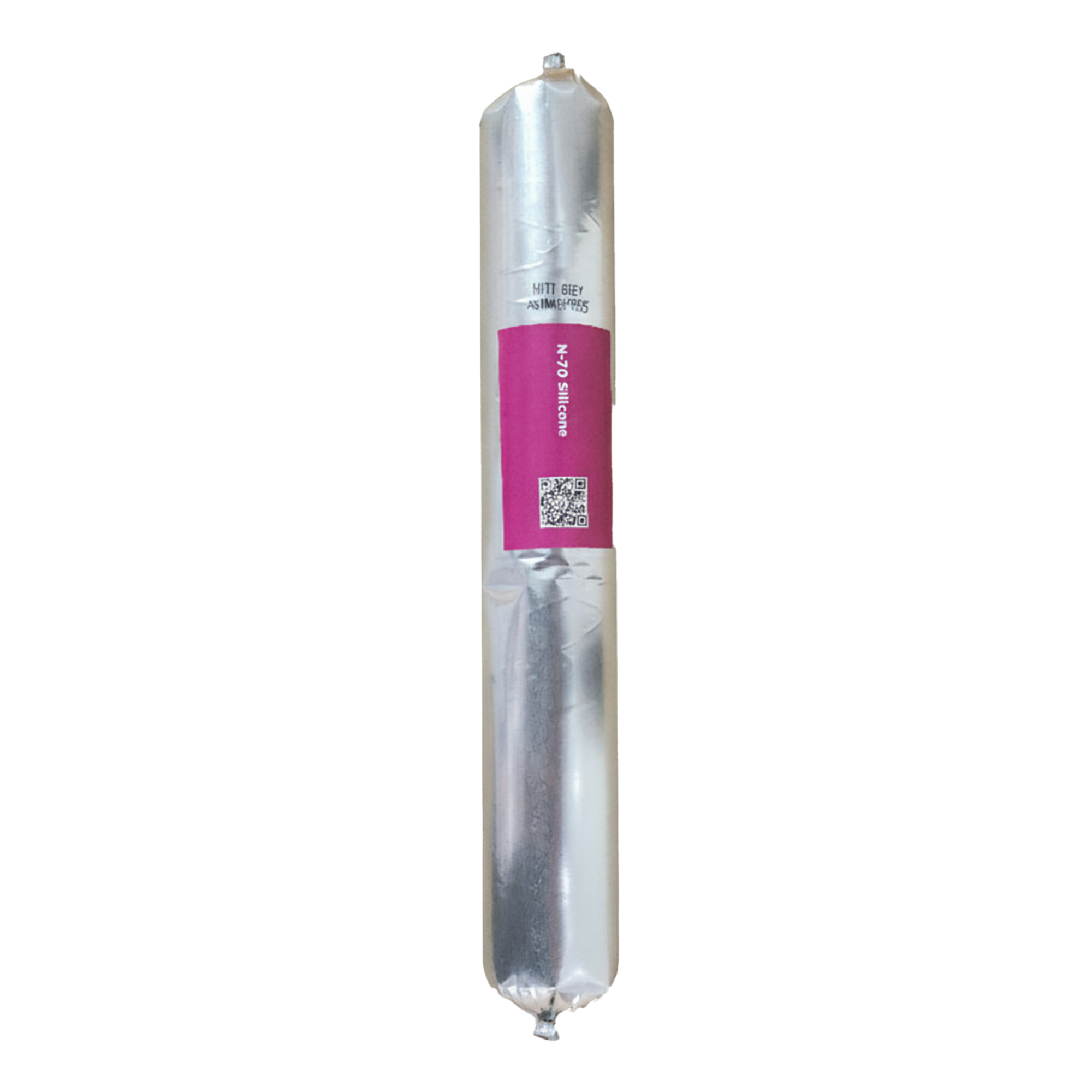 Silver 300ml silicone sealant tube with purple label, ideal for waterproof bathroom and kitchen sealing.