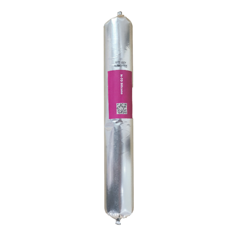 Silver 300ml silicone sealant tube with purple label, ideal for waterproof bathroom and kitchen sealing.