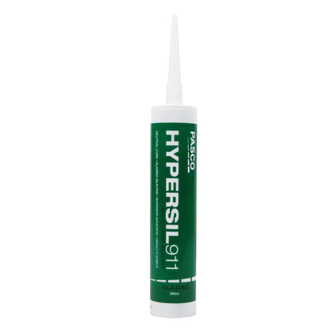 Pasco Hypersil 911 300ml neutral cure silicone sealant cartridge for glazing, joint sealing & weatherproofing cladding.