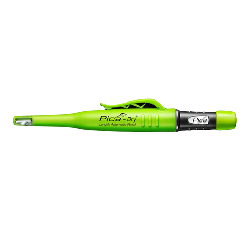 Bright green Pica-Dry Long Automatic Pencil with side clip and precise lead mechanism