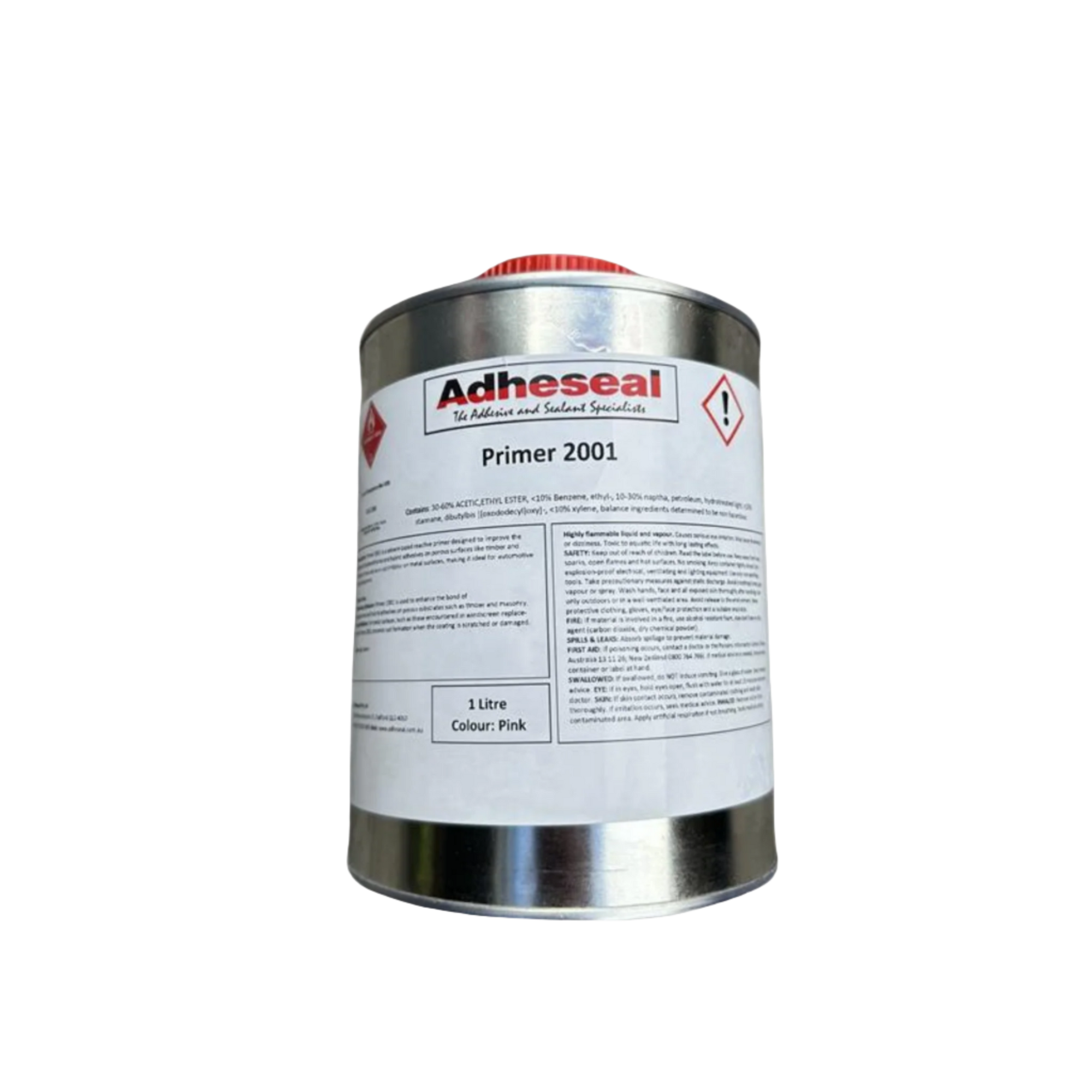 1L Adheseal Primer 2001 pink polyurethane primer seals porous concrete, timber for PU sealant adhesion