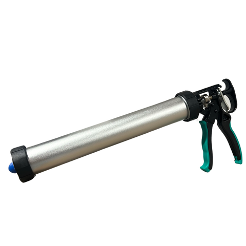 Adheseal Type 5 heavy duty sausage caulking gun: aluminium barrel, TPR grips for precise 600ml sealant dispensing in water...