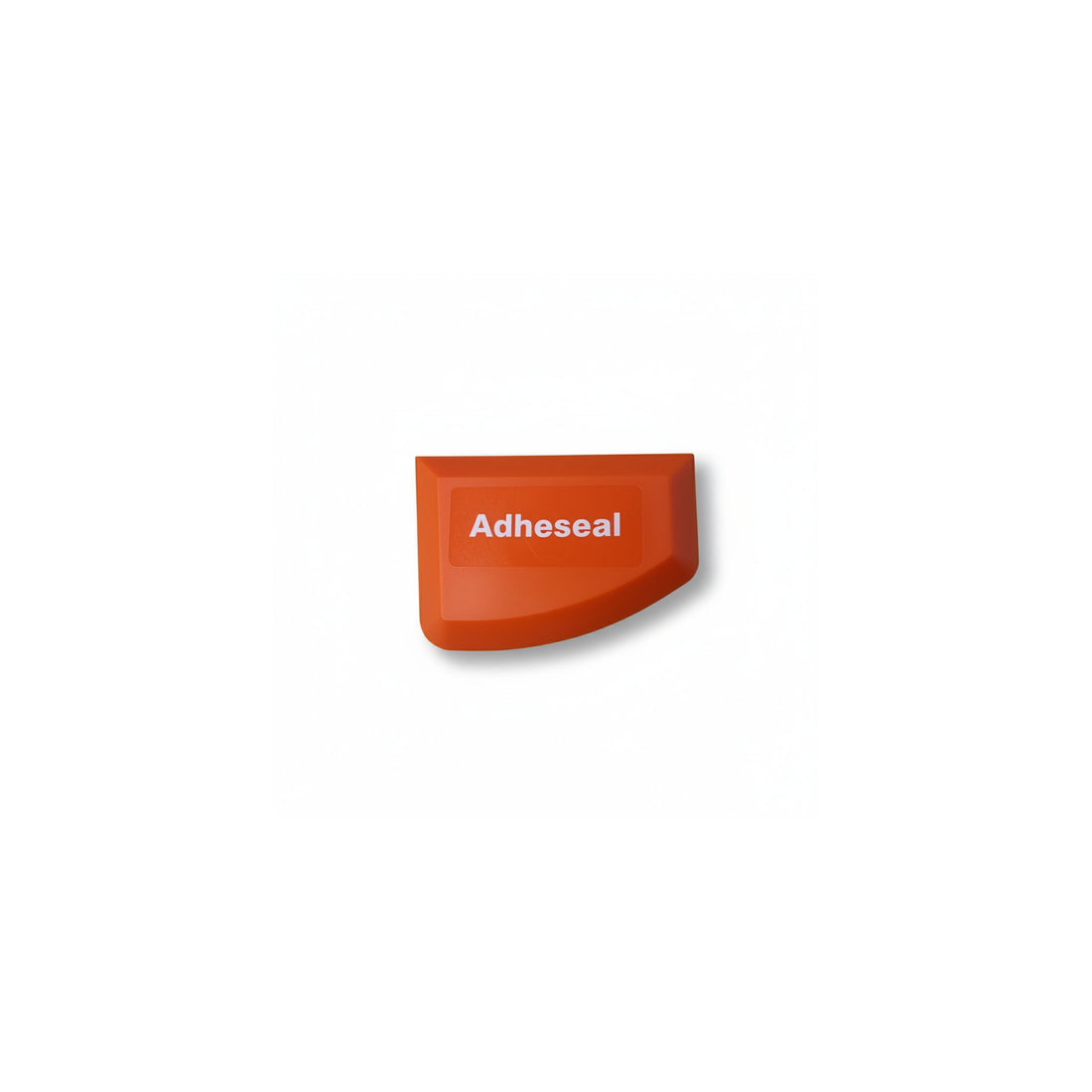 Orange Adheseal curved plastic tool for smoothing sealant and caulk finishes