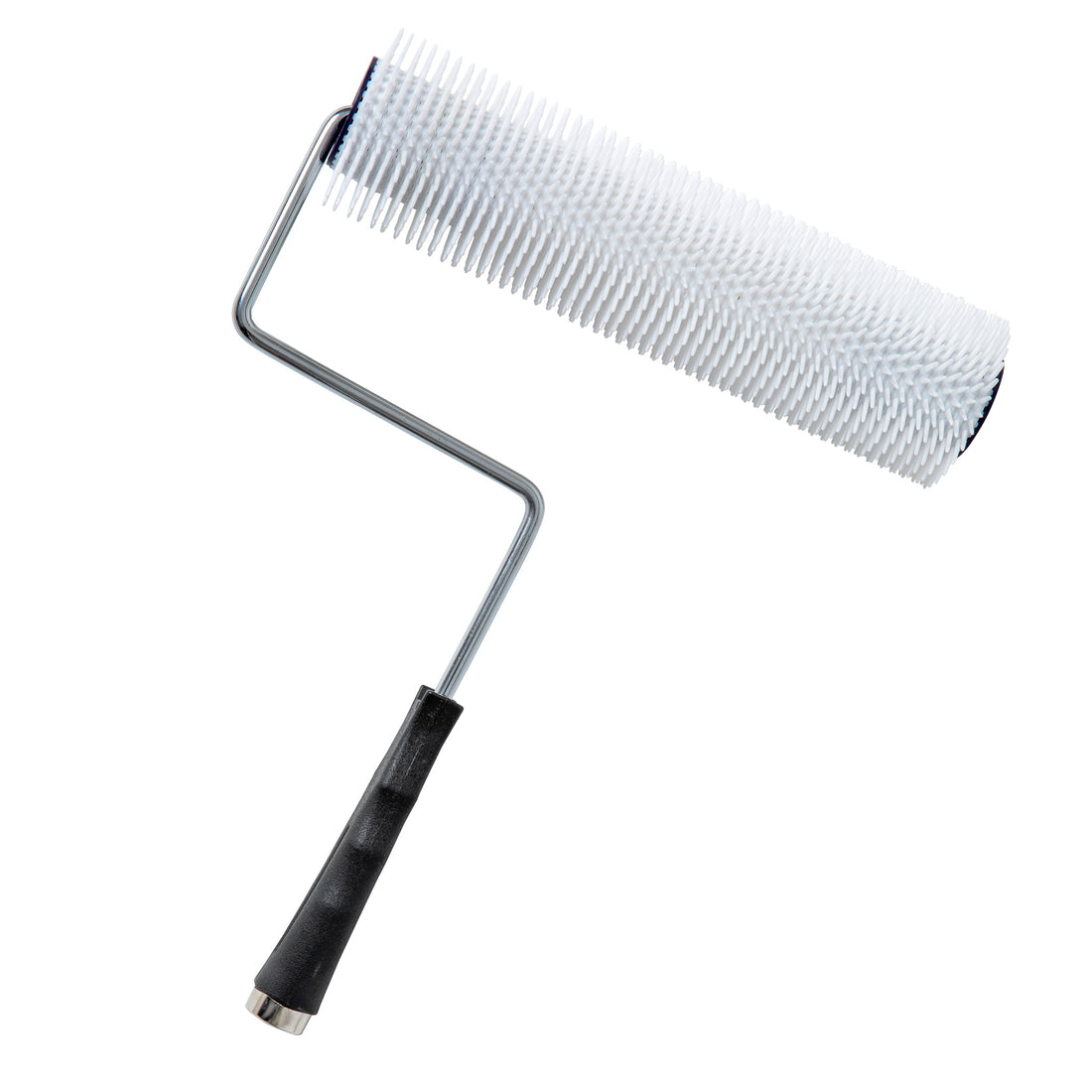 270mm white spiked roller frame (72mm spikes) applies epoxy coatings, removes air bubbles from resin surfaces.