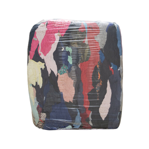 10kg bale of soft, low-lint T-Shirt rags for absorbent cleaning of autoglass, aluminium, glass and wood surfaces