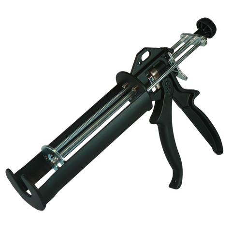 Heavy-duty aluminium Twin Component Cartridge Gun 400ml 10:1 for precise dispensing of two-part polyurethane sealants and ...