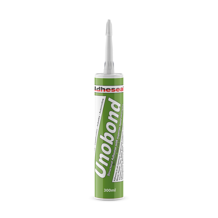 Adheseal Unobond 300ml polyurethane adhesive cartridge for D4 structural timber bonding in construction and marine use.