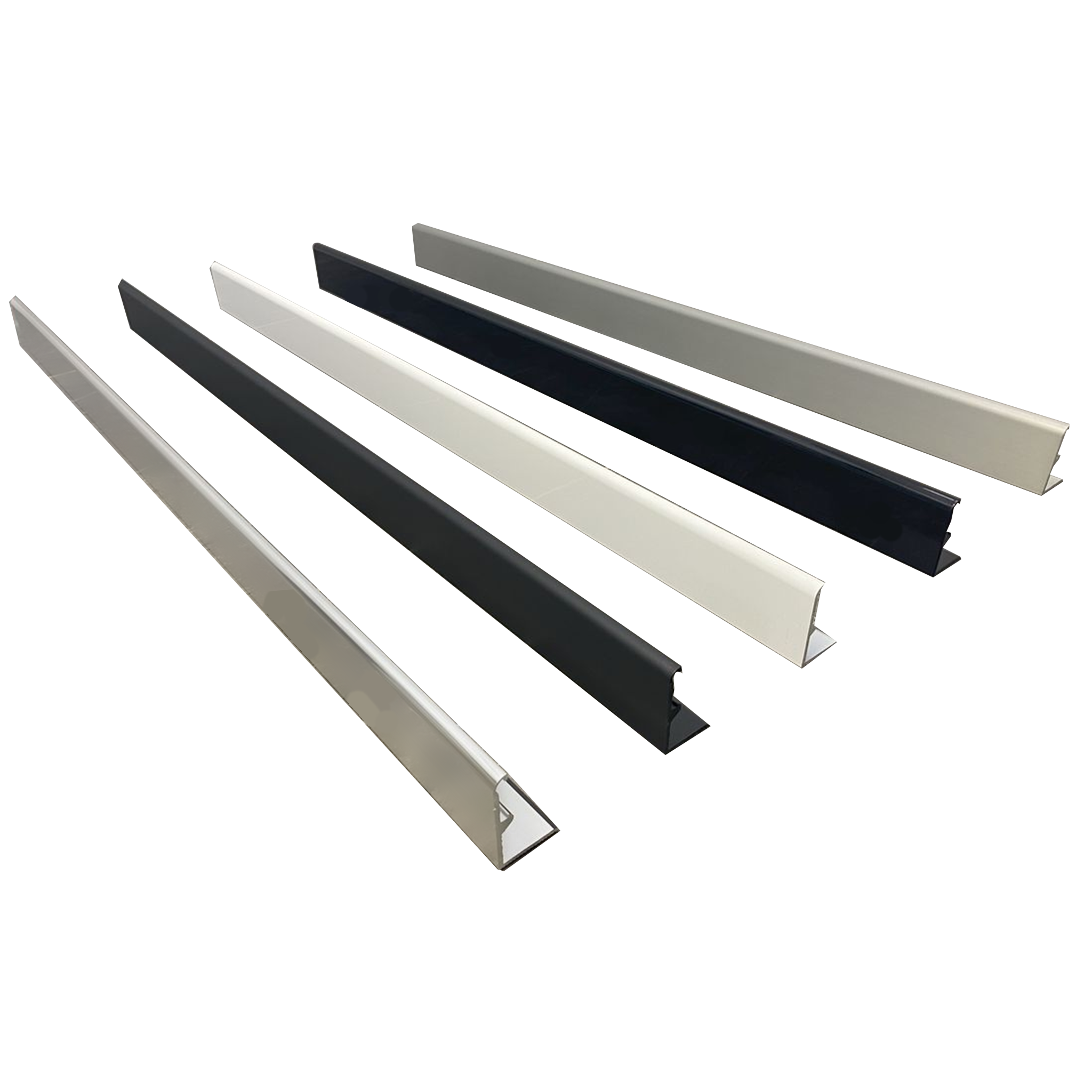 Waterstop Streamline Straight (1 Leg) aluminium profiles in 5 finishes: linear shower screed guide, waterproofing membrane...