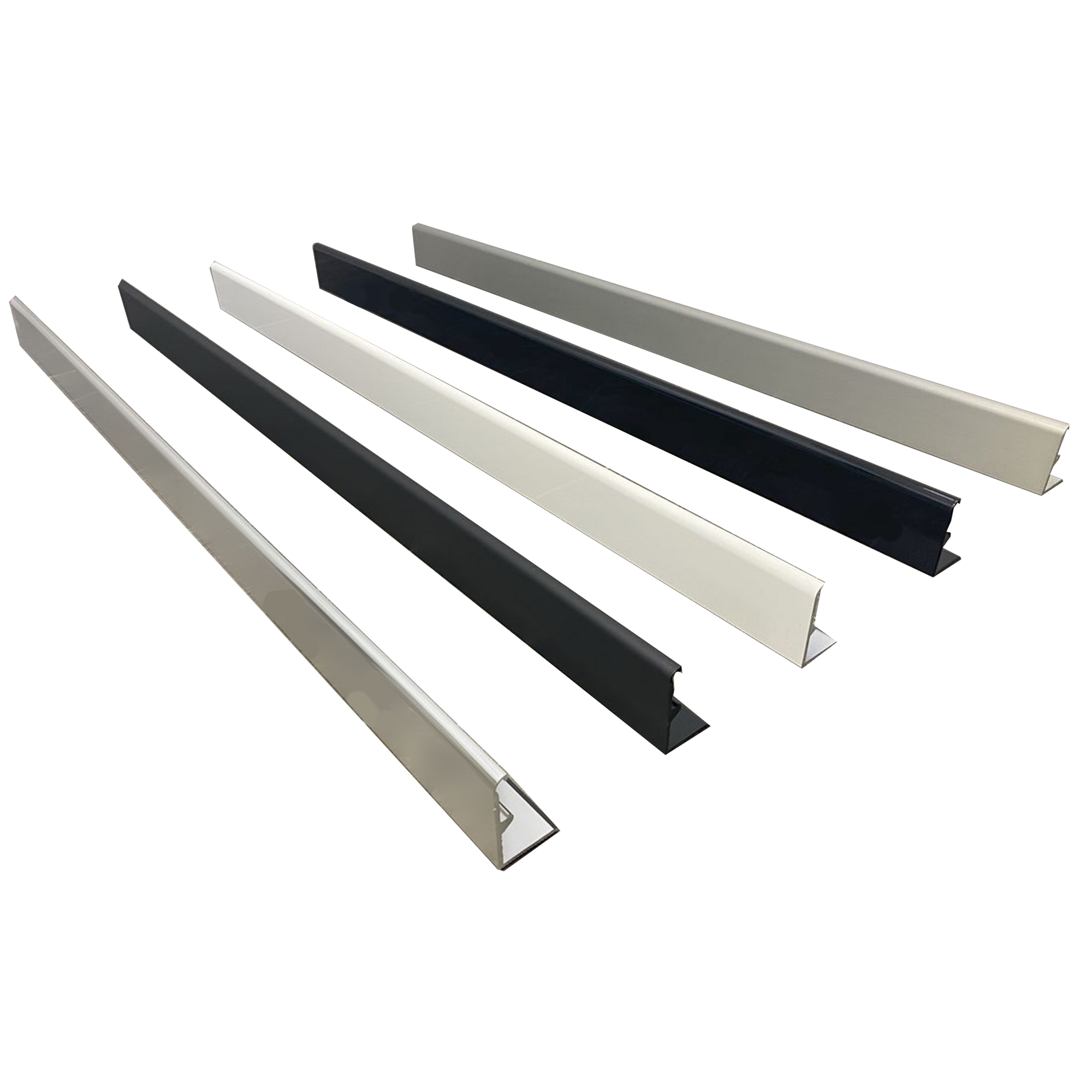 Waterstop Streamline Straight (1 Leg) aluminium profiles in 5 finishes: linear shower screed guide, waterproofing membrane...