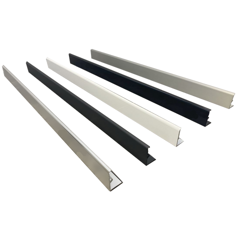 Waterstop Streamline Straight (1 Leg) aluminium profiles in 5 finishes: linear shower screed guide, waterproofing membrane...